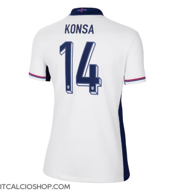 Inghilterra Ezri Konsa #14 Prima Maglia Femmina Europei 2024 Manica Corta